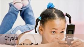  Presentation with cell membrana - Slide deck consisting of text messaging on cell phone background and a coral colored foreground