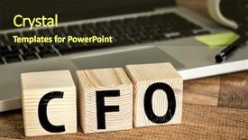  Presentation with financial - Audience pleasing PPT theme consisting of text mining - cfo chief financial officer written backdrop and a tawny brown colored foreground