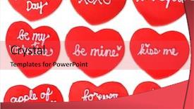  Presentation with valentines day - Theme having text mining - home made valentines day cookies background and a red colored foreground