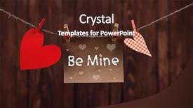  Presentation with mining - Presentation theme enhanced with text mining - red hearts and blank note background and a wine colored foreground