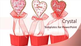  Presentation with mining - Cool new PPT theme with text mining - valentines day lollipop cookies backdrop and a lemonade colored foreground