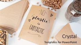  Presentation with lentils - Amazing PPT theme having text no plastic is fantastic backdrop and a lemonade colored foreground