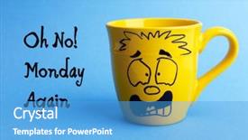  Presentation with text holy week - Slide deck featuring text oh no monday again background and a teal colored foreground