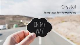  Presentation with black road - Slide set having text on my way background and a light gray colored foreground