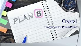  Presentation with notepad - PPT layouts consisting of text on notepad and watch background and a sky blue colored foreground