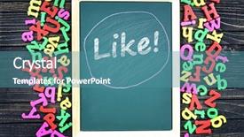  Presentation with magnet - Theme featuring text on school board background and a teal colored foreground