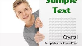  Presentation with school children - Theme with text on white background background and a  colored foreground