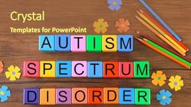  Presentation with autism - PPT layouts enhanced with text on wooden background autism background and a tawny brown colored foreground