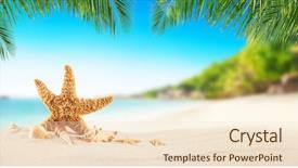  Presentation with tropical holiday - Cool new presentation theme with text or product placement backdrop and a lemonade colored foreground