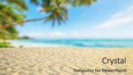  Presentation with tropical holiday - Audience pleasing presentation design consisting of text or product placement backdrop and a lemonade colored foreground