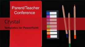  Presentation with teacher parent - Amazing PPT layouts having text parent teacher conference written backdrop and a crimson colored foreground