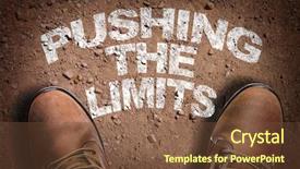  Presentation with limit - Slide set with text pushing the limit background and a tawny brown colored foreground