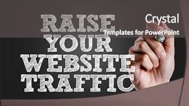  Presentation with writing the text human rights - Presentation theme enhanced with text raise your website traffic background and a dark gray colored foreground