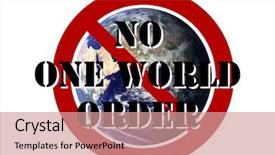  Presentation with international - Audience pleasing slide set consisting of text reading no one world backdrop and a coral colored foreground