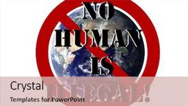  Presentation with fairy tale magical world reading - Presentation design featuring text reading no one world background and a soft green colored foreground