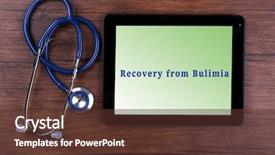  Presentation with bulimia - Theme featuring text recovery from bulimia background and a tawny brown colored foreground