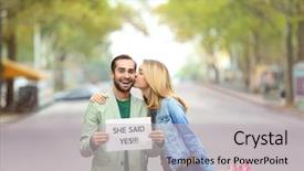  Presentation with cutout paper people standing around globe holding hands - Colorful PPT layouts enhanced with text she said yes backdrop and a light gray colored foreground