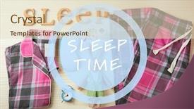  Presentation with sleeping - PPT theme enhanced with text sleep time and sleeping background and a lemonade colored foreground