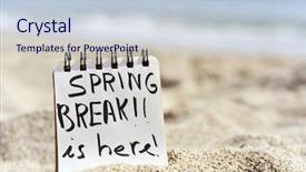  Presentation with spring break - Presentation enhanced with text spring break is here background and a lemonade colored foreground