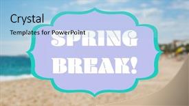  Presentation with spring break - Cool new presentation design with text-spring-break-on-blurred backdrop and a light blue colored foreground