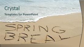  Presentation with spring break - Colorful presentation design enhanced with text spring break written backdrop and a lemonade colored foreground