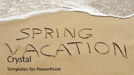  Presentation with writing the text human rights - Presentation design with text-spring-vacation-written background and a coral colored foreground