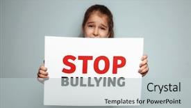  Presentation with light sign - Colorful PPT theme enhanced with text stop bullying on light backdrop and a light gray colored foreground