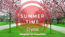  Presentation with summer time - Theme featuring text-summer-time-and-beautiful background and a  colored foreground