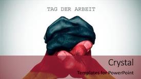  Presentation with patriotic or labor day - Colorful theme enhanced with text tag der arbrit labour backdrop and a crimson colored foreground