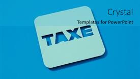  Presentation with tax - Slide set consisting of text-tax-written-in-french background and a teal colored foreground