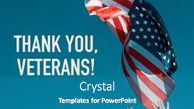  Presentation with veterans - Slide deck enhanced with text-thank-you-veterans background and a teal colored foreground