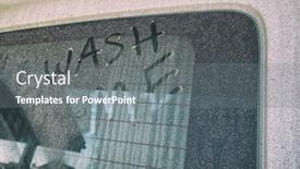  Presentation with car wash - Theme enhanced with text-wash-me-written background and a gray colored foreground