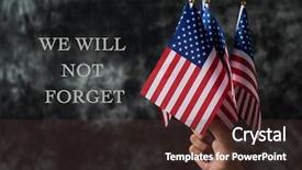  Presentation with forget - PPT theme consisting of text we will not forget background and a tawny brown colored foreground