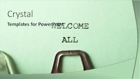  Presentation with welcome - PPT layouts with text-welcome-all-written background and a soft green colored foreground
