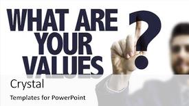  Presentation with human value - PPT theme consisting of text what are your value background and a white colored foreground