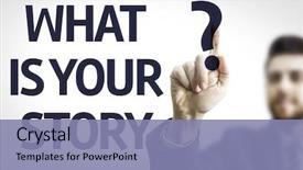  Presentation with story - Beautiful slides featuring text what is your story backdrop and a light blue colored foreground