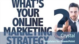  Presentation with online marketing - Presentation theme enhanced with text whats your online background and a ocean colored foreground