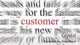  Presentation with focus - Slide deck consisting of text with a customer focus background and a light gray colored foreground