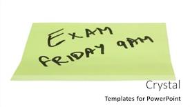  Presentation with note - Beautiful PPT theme featuring text-written-on-an-adhesive backdrop and a white colored foreground