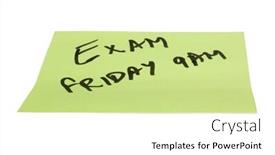  Presentation with note - Audience pleasing slides consisting of text-written-on-an-adhesive backdrop and a white colored foreground