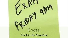  Presentation with note - Slides enhanced with text-written-on-an-adhesive background and a yellow colored foreground