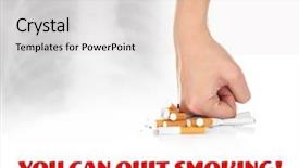  Presentation with crushing - Colorful slide deck enhanced with text you can quit smoking backdrop and a light gray colored foreground