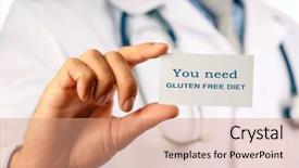  Presentation with gluten free - Colorful presentation theme enhanced with text you need gluten free backdrop and a coral colored foreground