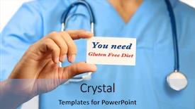  Presentation with free medical equipment - Theme with text you need gluten free background and a light blue colored foreground