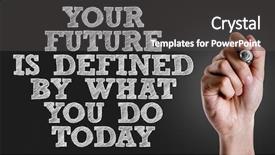  Presentation with writing the text human rights - Theme enhanced with text your future is define background and a dark gray colored foreground