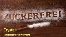  Presentation with sugar free - Cool new PPT theme with text zuckerfrei sugar free backdrop and a tawny brown colored foreground