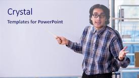  Presentation with whiteboard - Audience pleasing slide deck consisting of textbook science - funny male teacher in front backdrop and a  colored foreground