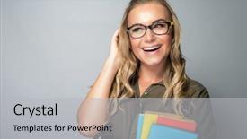  Presentation with new season - Presentation featuring textbooks over gray background ready background and a light gray colored foreground