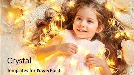  Presentation with girl christmas - Colorful PPT layouts enhanced with textile - girl child is lying backdrop and a lemonade colored foreground