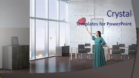  Presentation with textile - PPT theme featuring textile 3d - feeling of ease and relax background and a sky blue colored foreground